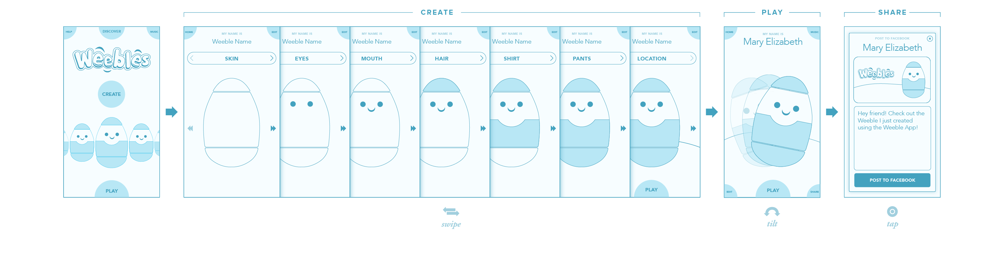 Weebles Wireframes